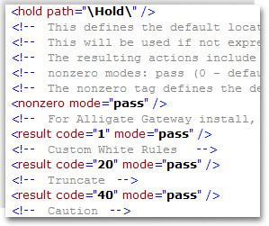 Fig 7: XML snip.